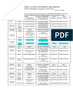 Mid Term Time Table For The 1st Semester 2024