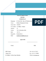 DBMS Course Plan 2018