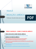 Aula 6 - REDAÇÃO JURÍDICA - PARECER JURÍDICO