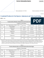 CAT3512 Crankshaft Position For Fuel Injector Adjustment and Valve Lash Setting