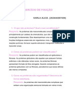 Exercício de Fixação - Proteínas.