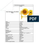 Ficha Técnica de Revolvedora