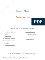 Chapter 3 - Syntax Analysis