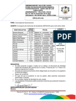 Circular Cronograma de Matrículas Antiguos Año 2024