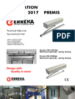 Erreka Premis Swing Manual 2017 With SSS-5M1 Safety Sensors