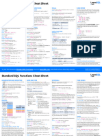 Standard SQL Functions Cheat Sheet A4