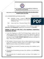 20240422112054knruhs - Examinations - Notification For MDS Part I (New Regulations) Supplementary Examinations - May 2024