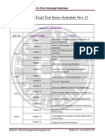 CA-Final Detailed Test Schedule