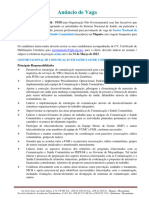 Gestor Nacional de Comunicação em Saúde e Saúde Comunitária