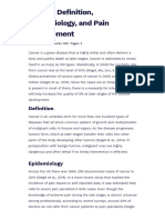 Cancer - Definition, Epidemiology, and Pain Management - Free Essay Example