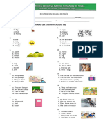 Recuperación Del Area de Inglés Ultimo Periodo 5°