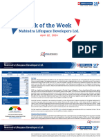 Mahindra Lifespace Developers LTD - Pick of The Week