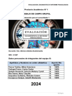 PA1 - GrupoG - Evaluación, Diagnostico e Informe Psicológico