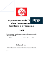 Material de Apoio de Direito Do Ordenamento Do Território e Direito Do Urbanismo