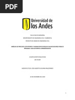 Análisis de Procesos Licitatorios y Asignación de Riesgos en Asociaciones Publico Privadas Caso Autopista Conexión Norte