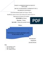 Valorisation Des Dechets Plastiques Pour La Fabrication de Fuel