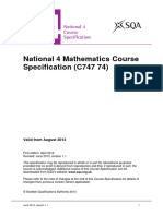 CfE CourseSpec N4 Mathematics Mathematics