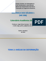 (Aula 13) Tema 2 - Análise Da Deformação I