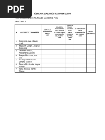 Rubrica de Trabajo en Equipo para Estudiantes