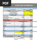 Costo de Un Empleado Ano 2024