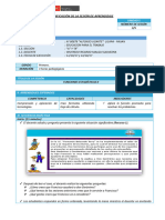 Planificación de La Sesión de Aprendizaje