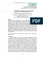 English Phonology For Language Learners: Exploring Learners' Preferences Ika Adhitiyan Utami and Alies Poetri Lintangsari