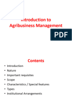 Agribusiness MGT 1