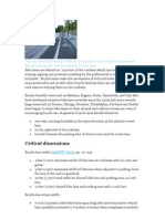 Bike Lane Dimension Guidelines