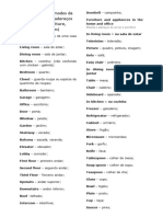 Vocabulário - Cômodos Da Casa, Mobília e Adereços (Rooms, Furniture, Appliances)