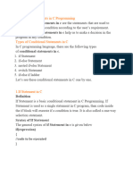 Conditional Statements in C Programming