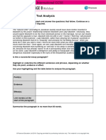 Worksheet 1 - Reading Skills 1, Text Analysis