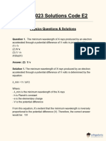 NEET 2023 Solutions Code E2