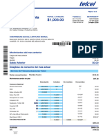 Estado de Cuenta $1,003.00: Movimientos Del Mes Anterior Total