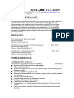 Adelaide Aku Addo's CV