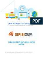 CHM 102 Past Test Questions