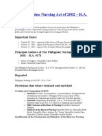 The Philippine Nursing Act of 2002