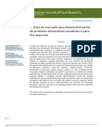 ARTIGO - Análise de Mercado para Desenvolvimento de Produtos Alimentícios Saudáveis e para Fins Especiais