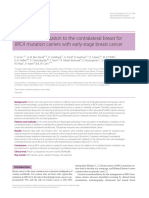 Prophylactic Irradiation To The Contralateral Brea