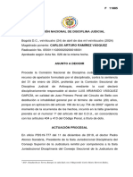 Disciplinario: Importante Decisión de La CNDJ Declara Nulidad/ Analiza Forma Notificación Traslado Alegatos Precalificatorios/ley 1952 M.P.