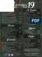 Carta Menú Restaurante