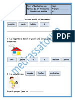 Test D'évaluation 1er Trimestre 3ème Production