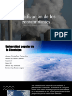 Clasificacion de Los Contaminantes