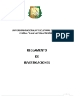 Elaboracion Del Reglamento de Investigaciones