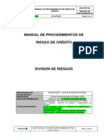 Manual de Procedimientos de Riesgo de Crédito