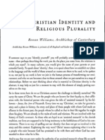 Christian Identity and Religious Plurality by Rowan Williams