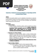 PRACTICA SOBRE UNISDAD 2 Procesos Mentales en El Aprendizaje Del Niño y La Niña Del Nivel Primario.