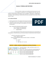 Module 5 Excel Formulas and Functions