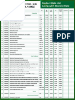 Rate List Stokist