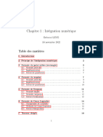 Chapitre 1 Intégration Numérique