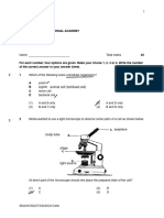 Quiz 1 Cells Answer Key